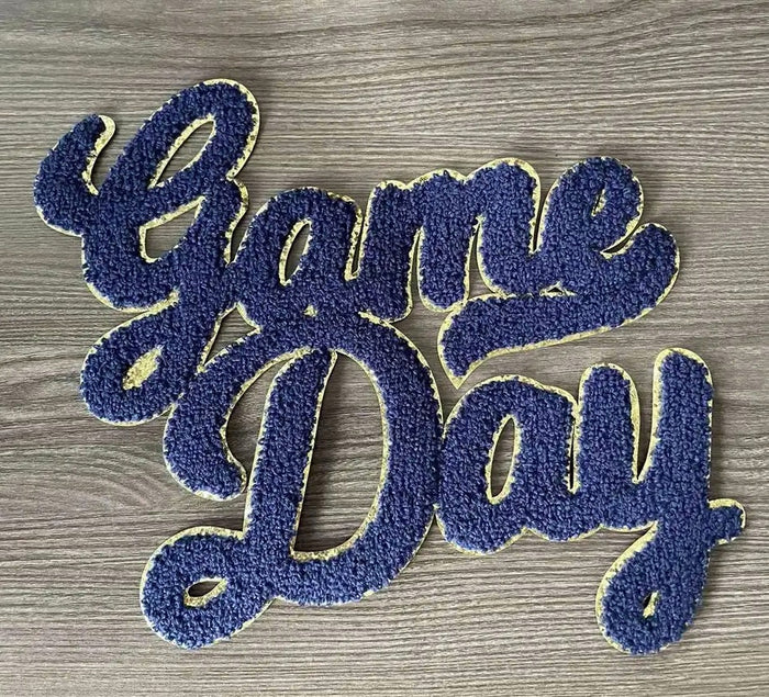 3Blues Designs |   NAVY Game Day Chenille Iron-on Patch