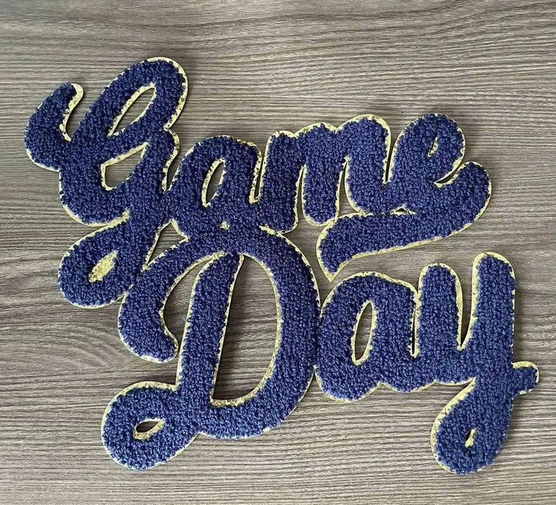 3Blues Designs |   NAVY Game Day Chenille Iron-on Patch