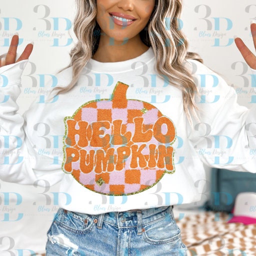 Hazel Blues® |  Hello Pumpkin Chenille Iron-on Patch