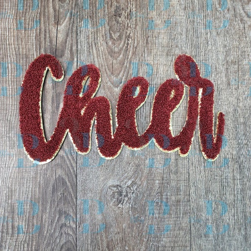 Hazel Blues® |  5 Colors | Cheer Script Chenille Iron-On Patch