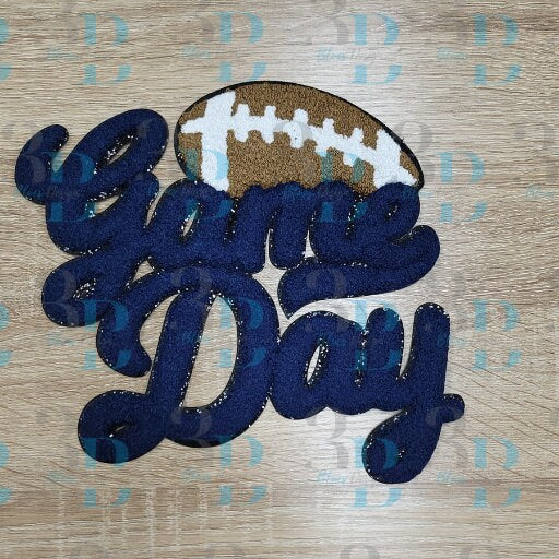 3Blues Designs |   7 colors | FOOTBALL Game Day Iron-on Patch