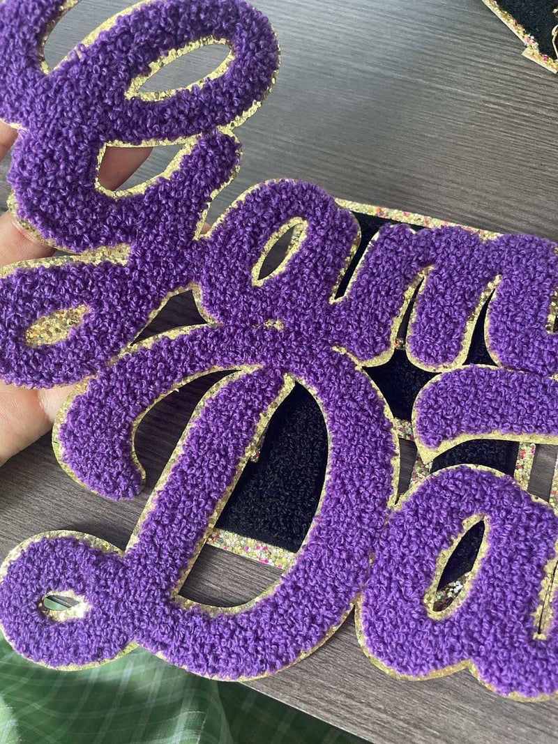 Hazel Blues® |  PURPLE Game Day Chenille Iron-on Patch