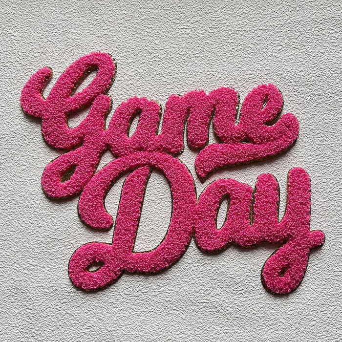 Hazel Blues® |  HOT PINK Game Day Chenille Iron-on Patch