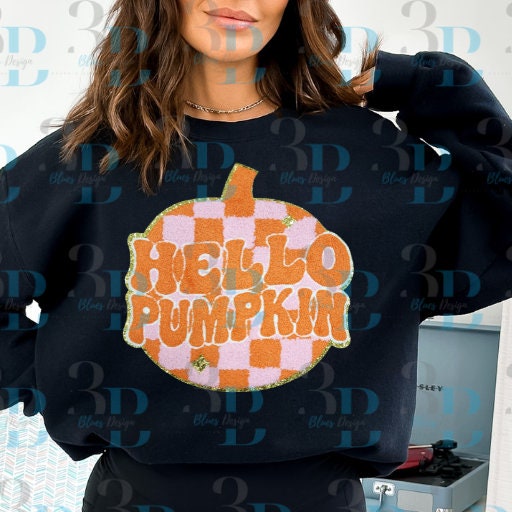 Hazel Blues® |  Hello Pumpkin Chenille Iron-on Patch