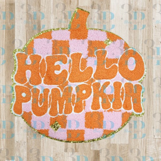 Hazel Blues® |  Hello Pumpkin Chenille Iron-on Patch