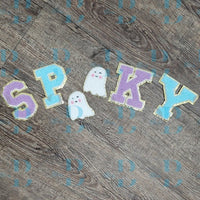 Hazel Blues® |  SPOOKY SET | Halloween Ghost Chenille Iron-on Patch