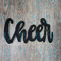 Hazel Blues® |  5 Colors | Cheer Script Chenille Iron-On Patch