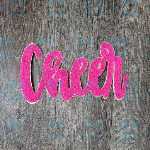 Hazel Blues® |  5 Colors | Cheer Script Chenille Iron-On Patch