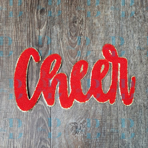 Hazel Blues® |  5 Colors | Cheer Script Chenille Iron-On Patch