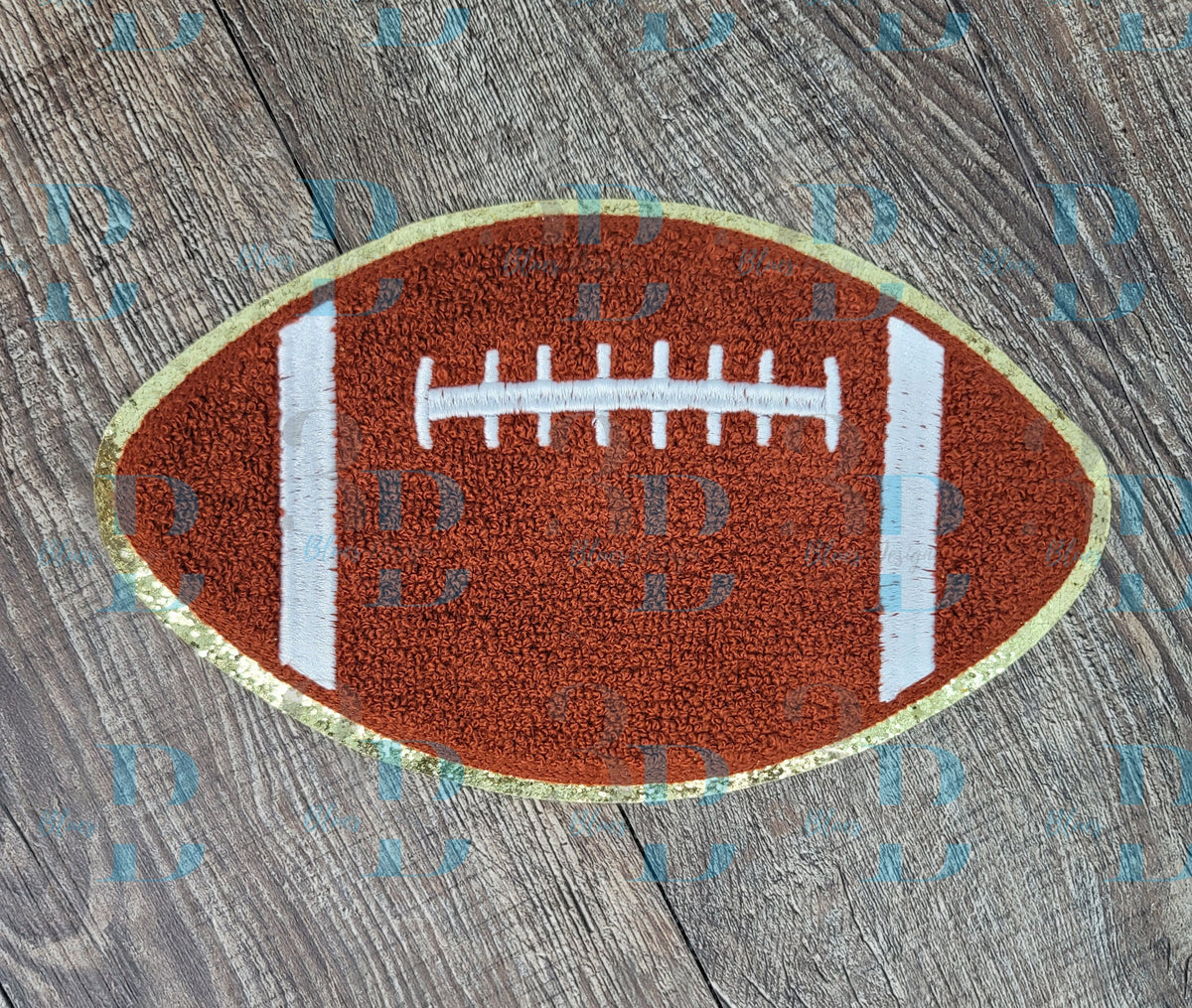 3Blues Designs | XLARGE 10” Football Iron-on Patch