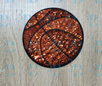 Hazel Blues® |  5" Basketball Sequin Iron-on Patch