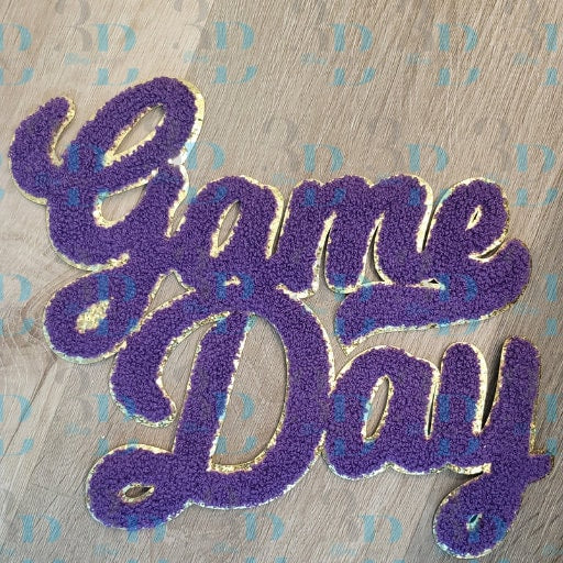 Hazel Blues® |  PURPLE Game Day Chenille Iron-on Patch