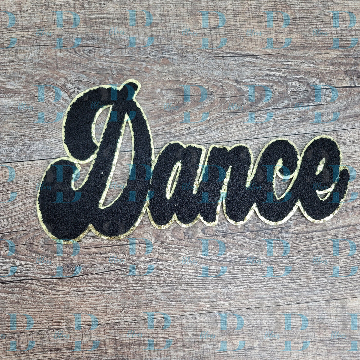 Hazel Blues® |  Dance Script Chenille Iron-On Patch