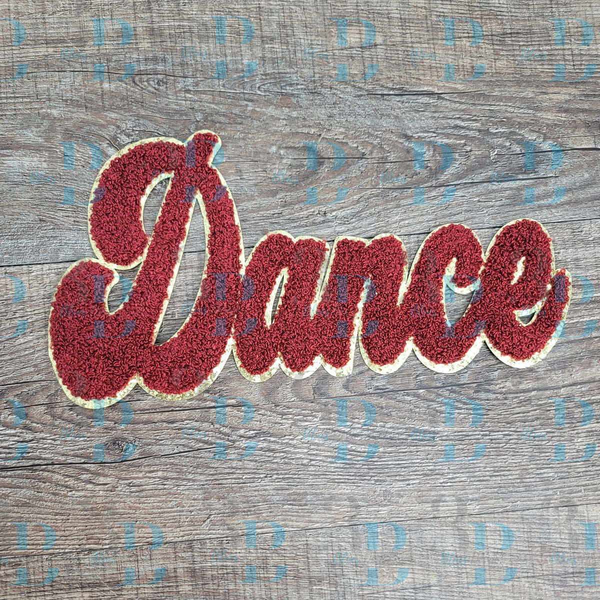 Hazel Blues® |  Dance Script Chenille Iron-On Patch