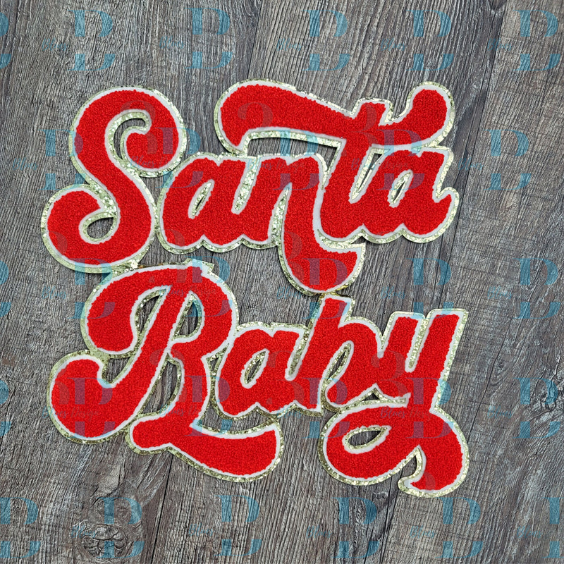 Hazel Blues® |  5 Colors | Santa Baby Script Iron-on Patch