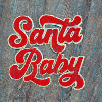 Hazel Blues® | 5 Colors | Santa Baby Script Iron-on Patch