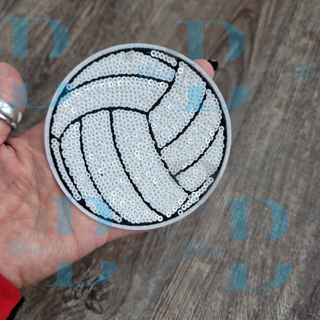 Hazel Blues® |  Volleyball Sequin Iron-on Patch