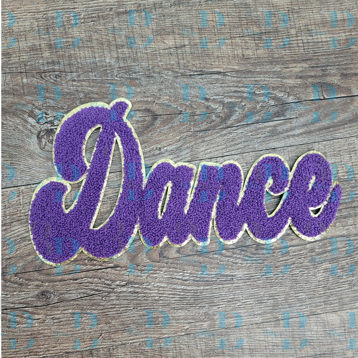 Hazel Blues® |  Dance Script Chenille Iron-On Patch