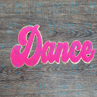 Hazel Blues® |  Dance Script Chenille Iron-On Patch