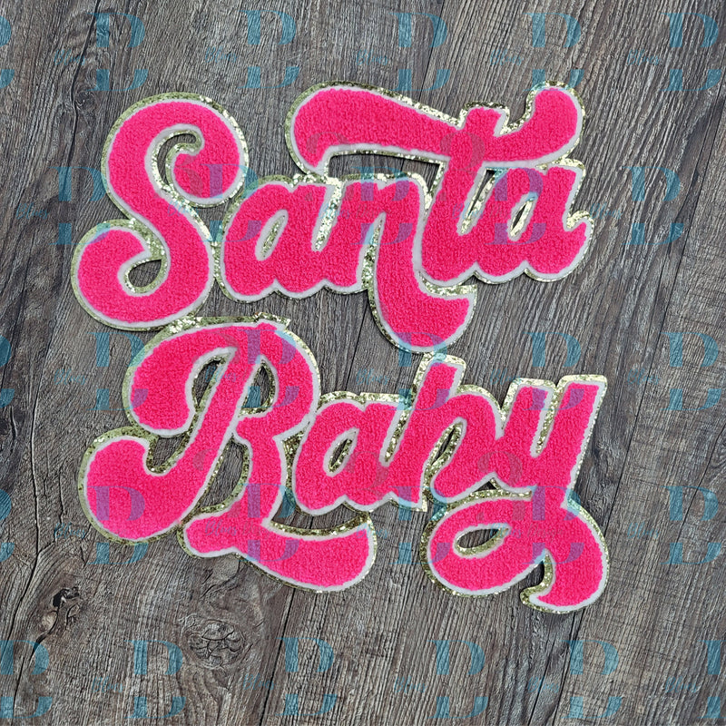 Hazel Blues® |  5 Colors | Santa Baby Script Iron-on Patch