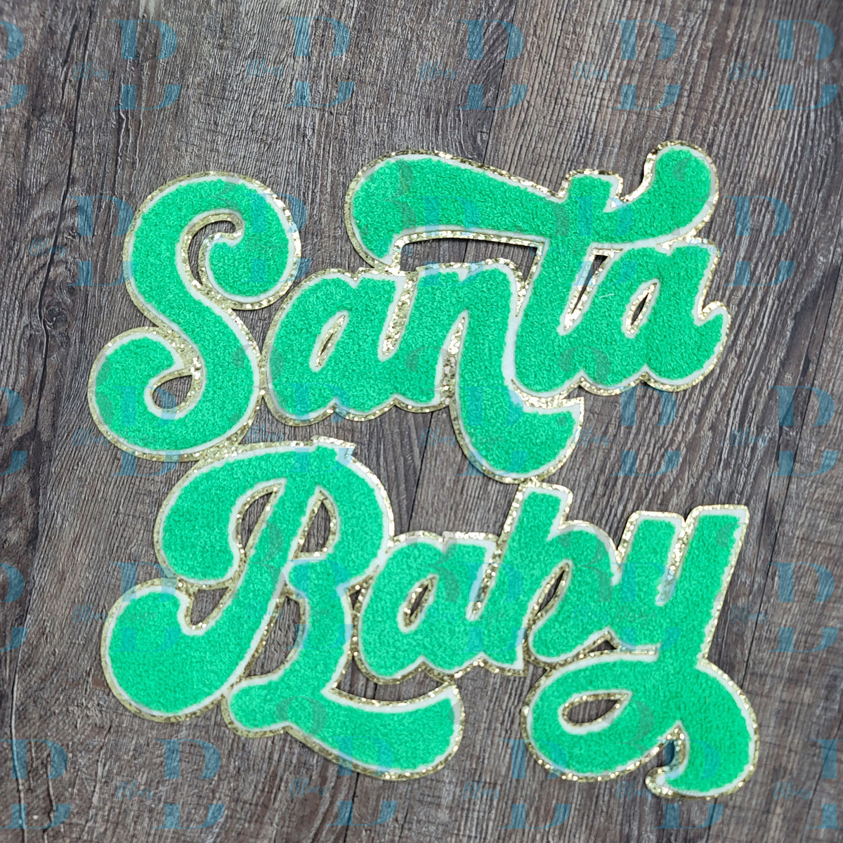 Hazel Blues® |  5 Colors | Santa Baby Script Iron-on Patch