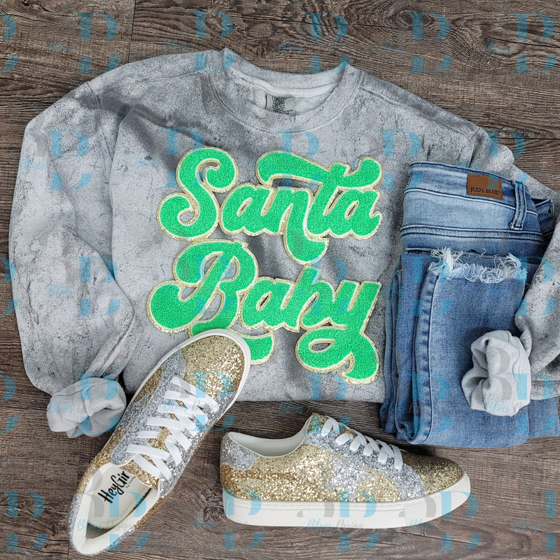 Hazel Blues® |  5 Colors | Santa Baby Script Iron-on Patch