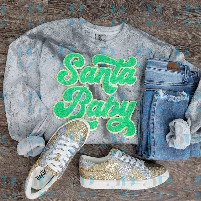 Hazel Blues® | 5 Colors | Santa Baby Script Iron-on Patch