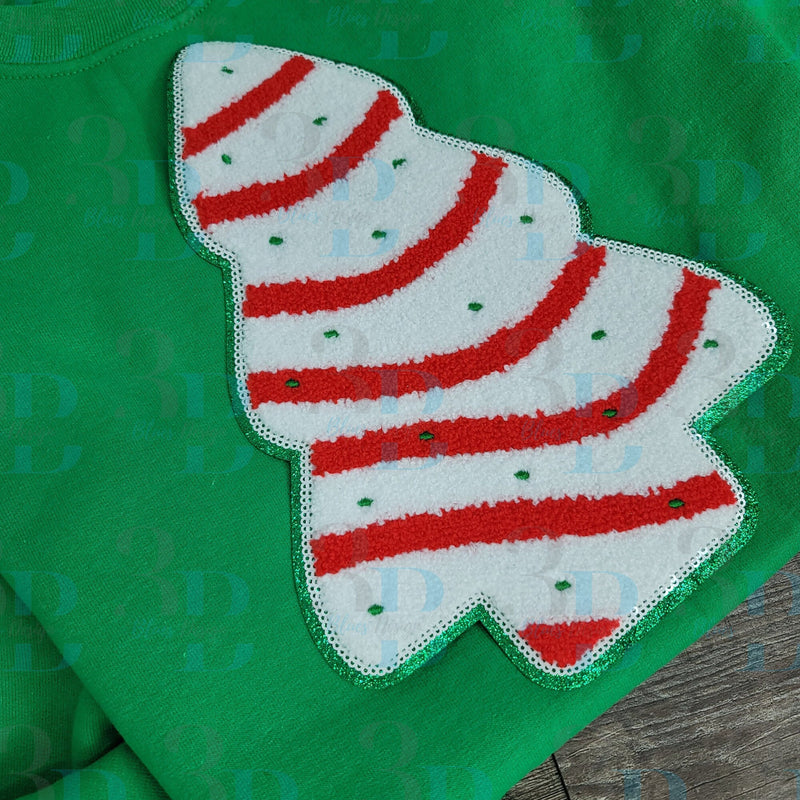 Hazel Blues® |  Debbie Cake Christmas Tree Iron-on Patch