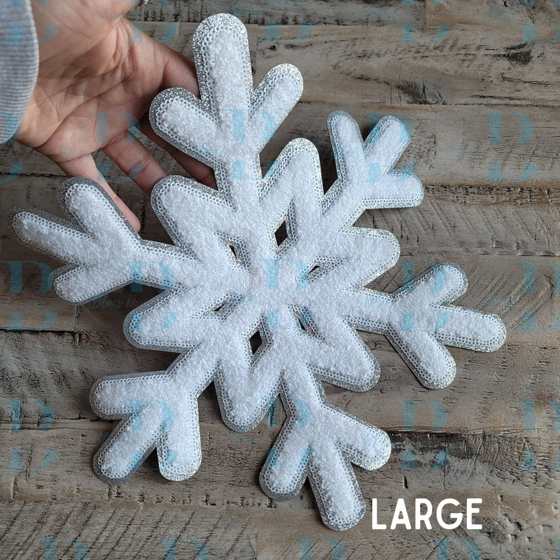 3Blues Designs |  2 Sizes | Snowflake Iron-on Patch