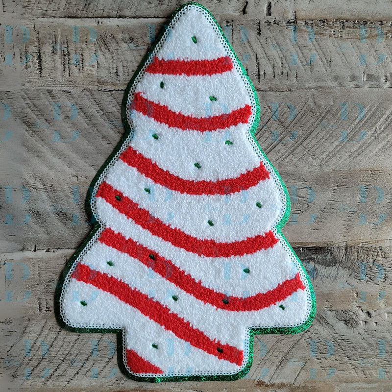 Hazel Blues® |  Debbie Cake Christmas Tree Iron-on Patch