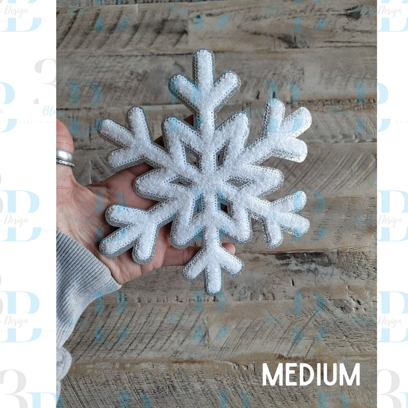 3Blues Designs |  2 Sizes | Snowflake Iron-on Patch