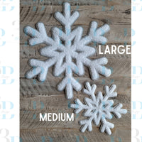 3Blues Designs |  2 Sizes | Snowflake Iron-on Patch