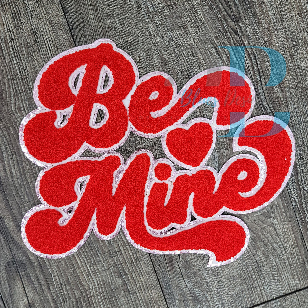 3Blues Designs |  3Blues Designs | 4 Colors | Be Mine Chenille Iron-on Patch