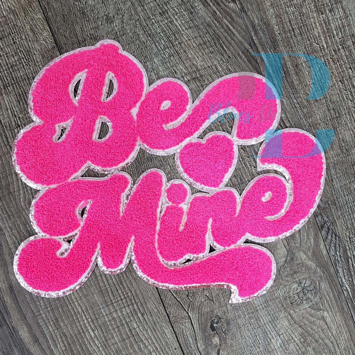 3Blues Designs |  3Blues Designs | 4 Colors | Be Mine Chenille Iron-on Patch