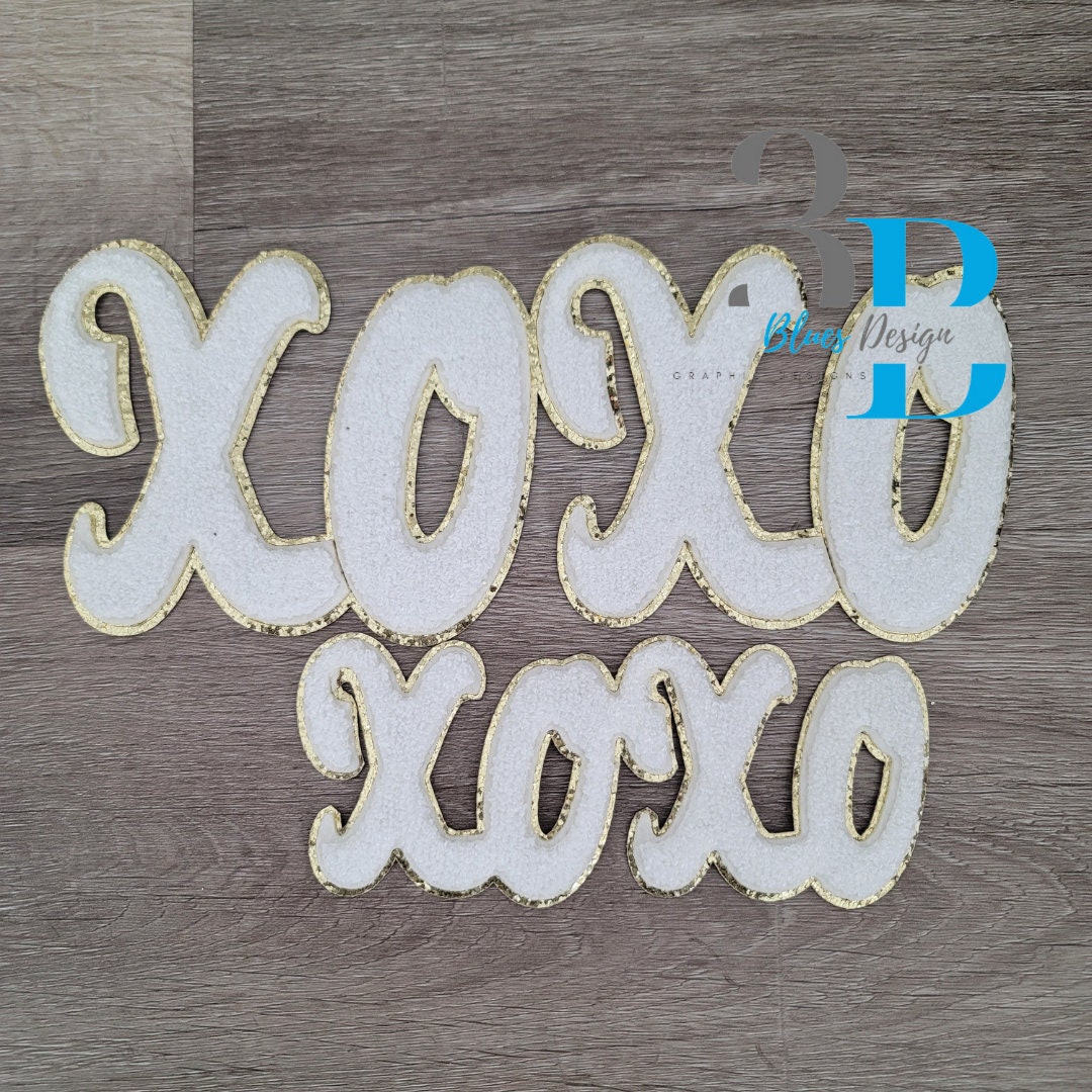 Hazel Blues® |  ADULT or YOUTH | XoXo Chenille  Iron-on Patch