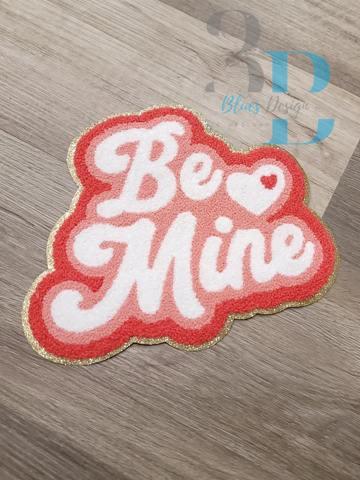 Hazel Blues® | Retro Be Mine Chenille Dark Pink Chenille Iron-on Patch