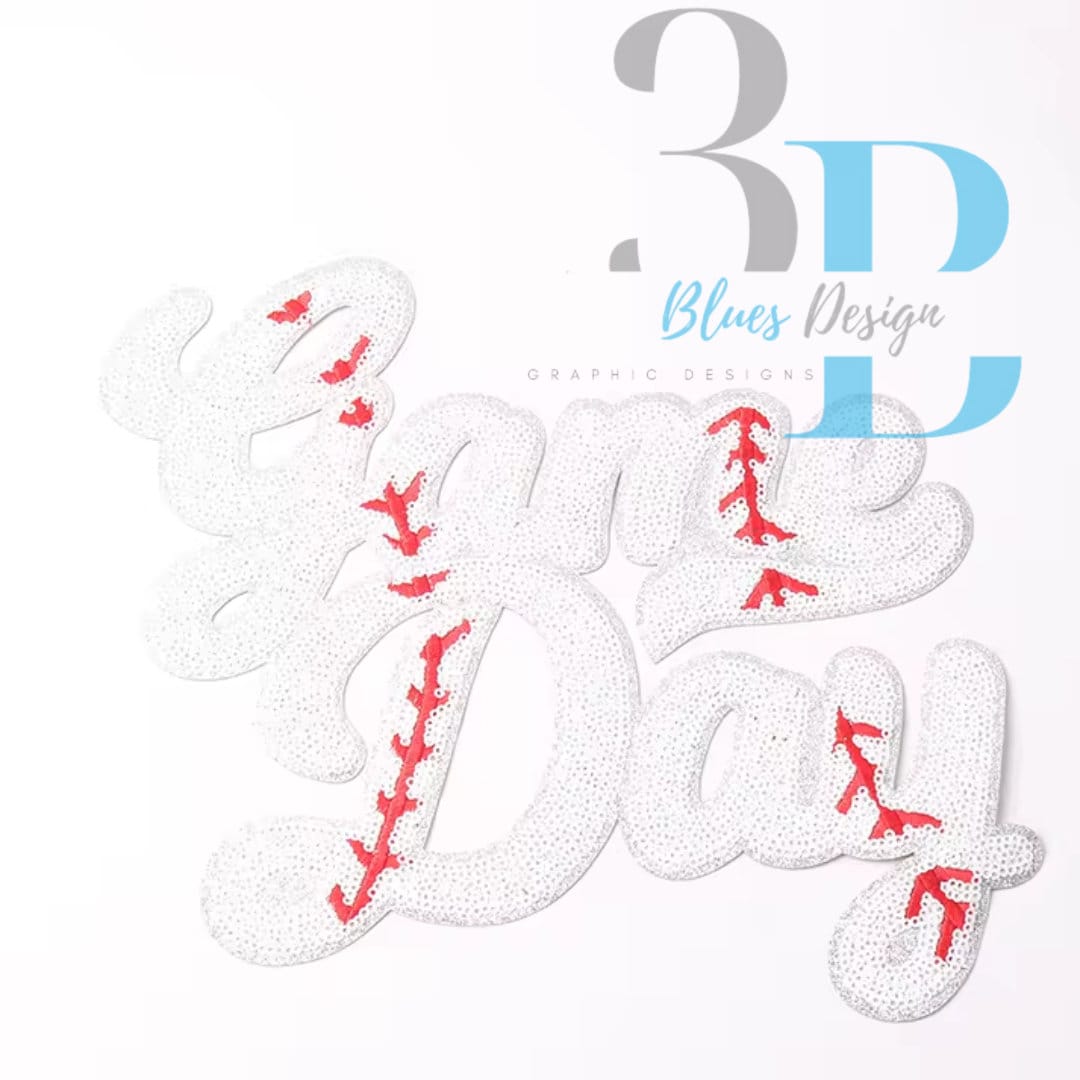 Hazel Blues® |  Baseball Sequin Game Day Iron-on Patch