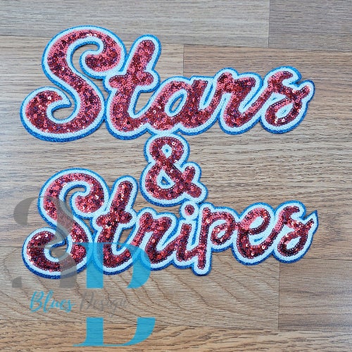 Hazel Blues® | Stars and Stripes Sequins Iron-on Patch