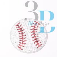 Hazel Blues® |  Baseball Sequin Patch and/or Sequin Bats Iron-on Patch