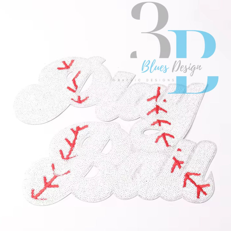 Hazel Blues® |  Baseball Sequin Play Ball Iron-on Patch