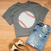 Hazel Blues® | Large Baseball Sequin Patch Tee