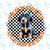 3Blues Designs |  Tennessee Vols Smokey Checkerboard Digital File