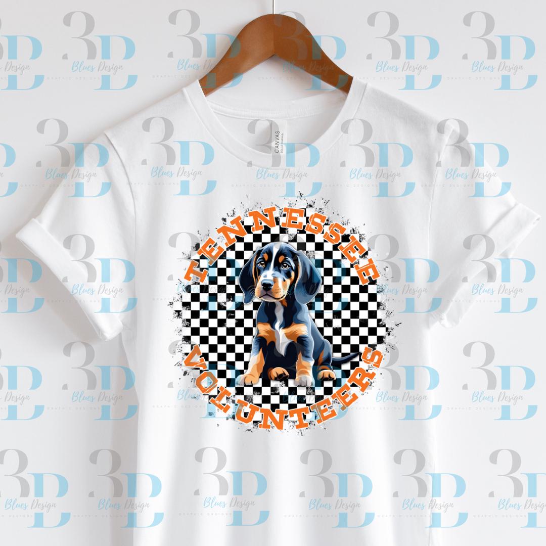 3Blues Designs |  Tennessee Vols Smokey Checkerboard Digital File