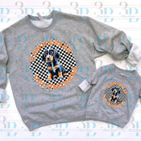 3Blues Designs |  Tennessee Vols Smokey Checkerboard Digital File