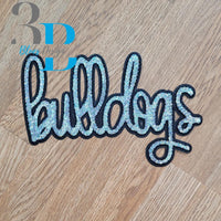 Hazel Blues® |  Bulldogs Script Iron-on Patch