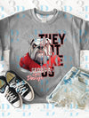 3Blues Designs |   Hazel Blues® |  Georgia Bulldogs, University of Georgia They Not Like Us graphic for tshirts tumblers tote bags, png