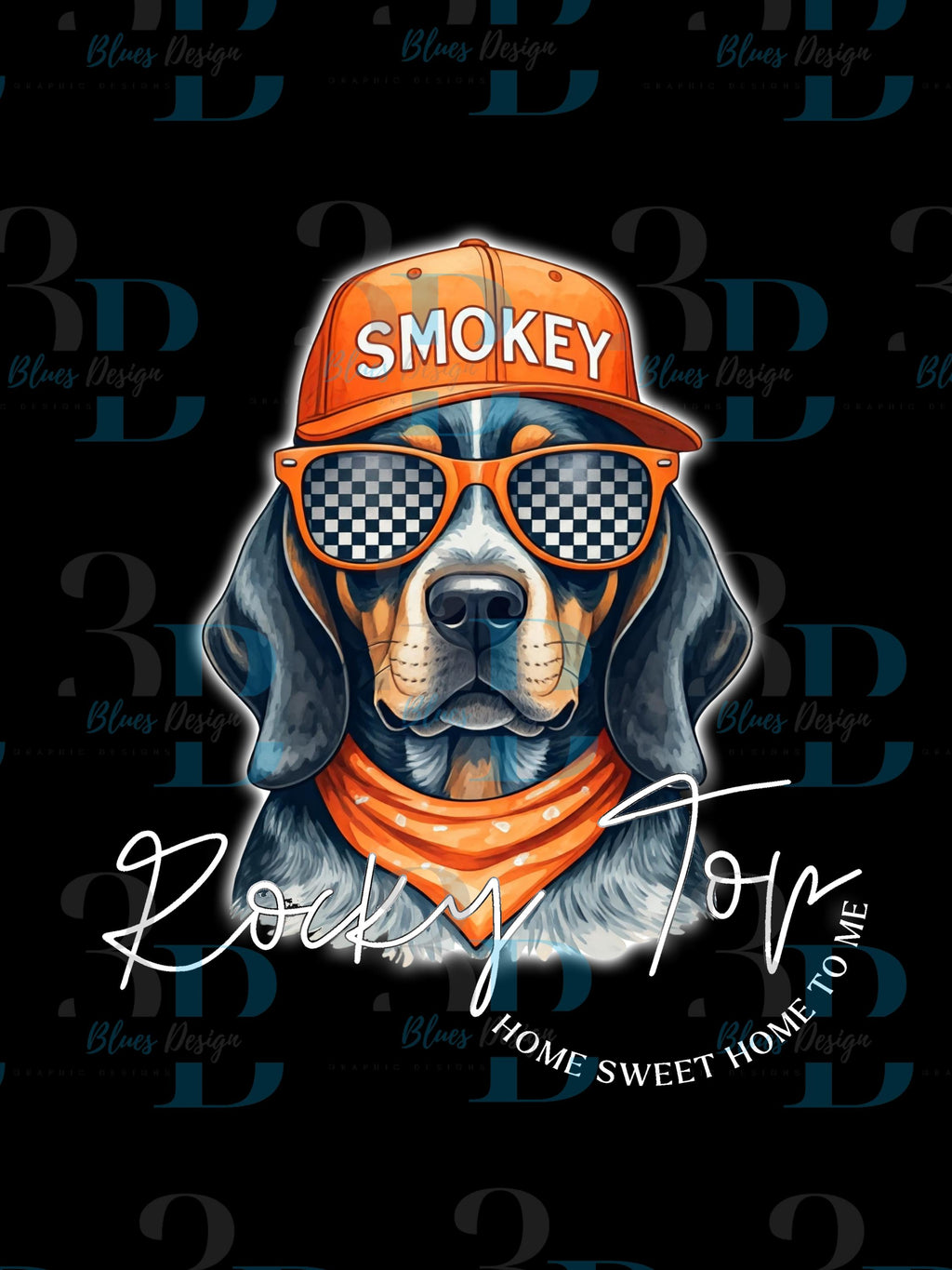 Hazel Blues® |  Tennessee Vols | Rocky Top | Smokey distressed Tennessee Volunteers sublimation design distressed graphic for tshirts  png