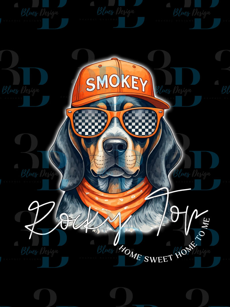 Hazel Blues® |  Tennessee Vols | Rocky Top | Smokey distressed Tennessee Volunteers sublimation design distressed graphic for tshirts  png