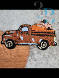 3Blues Designs |  3Blues Designs | Fall Farm Truck Iron-on Patch