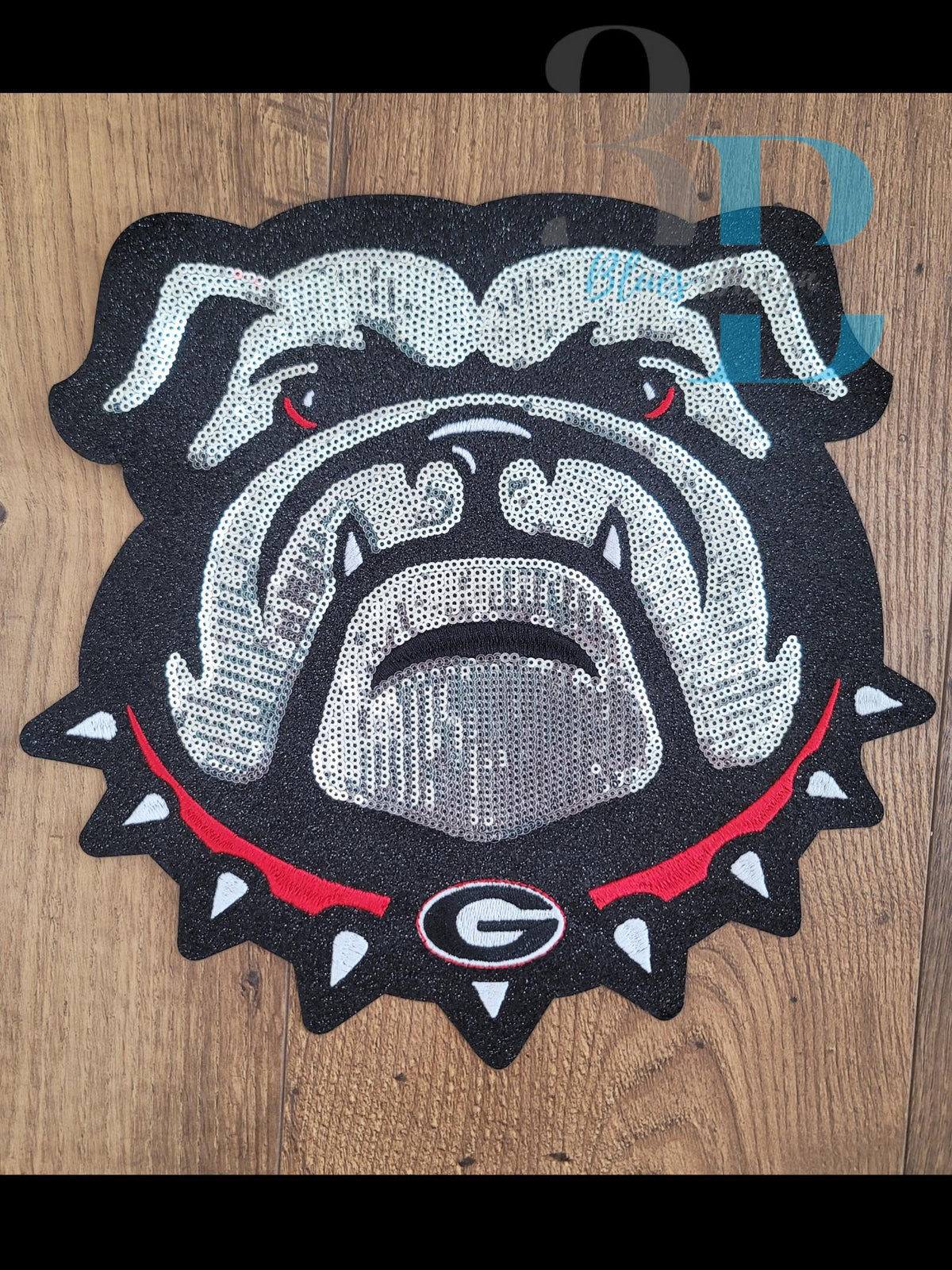 Hazel Blues® |  UGA Bulldog Mascot Sequin Iron-on Patch